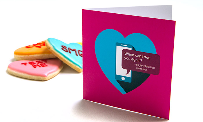 SMG Valentine’s Day card cookies client gift