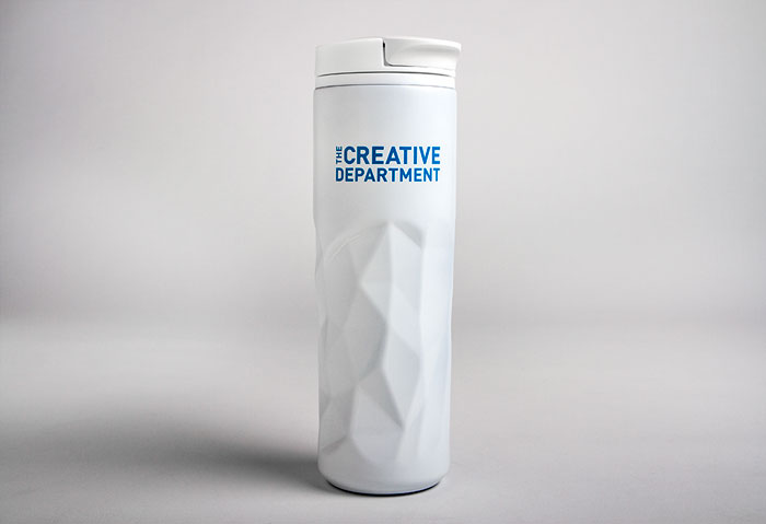 TCD white creative geometric tumbler client gift