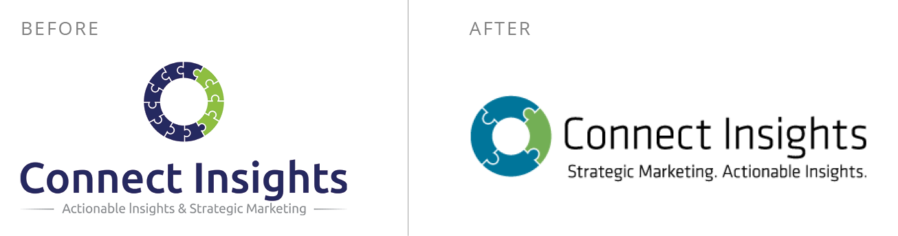 Connect Insights logos | Before & After