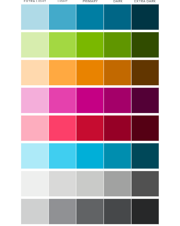 SMG brand guidelines color palette