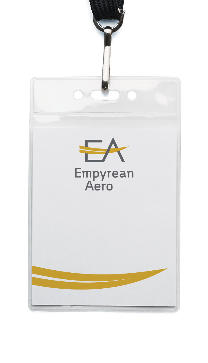 Mockup of Empyrean Aero name tag
