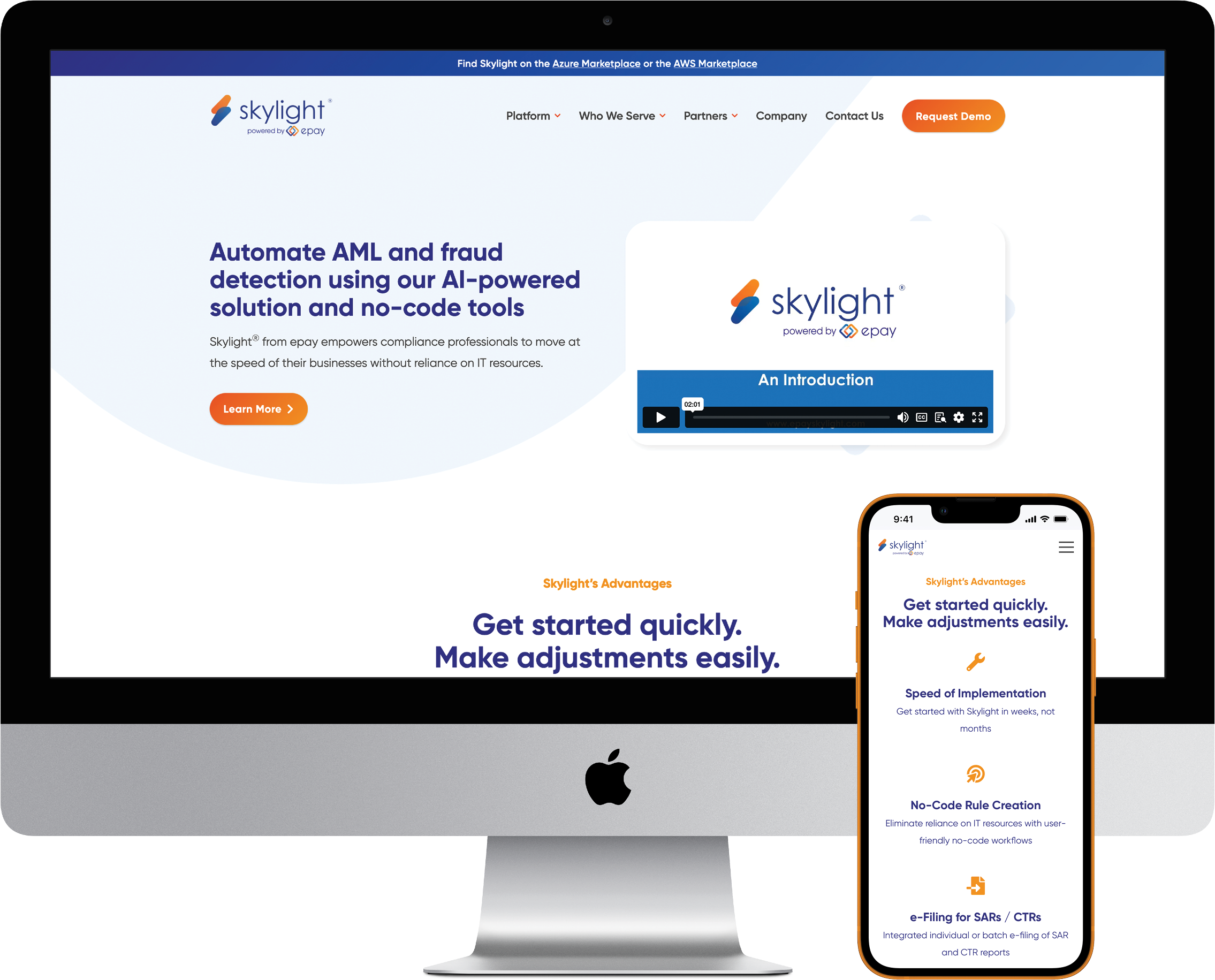 Skylight website — home page