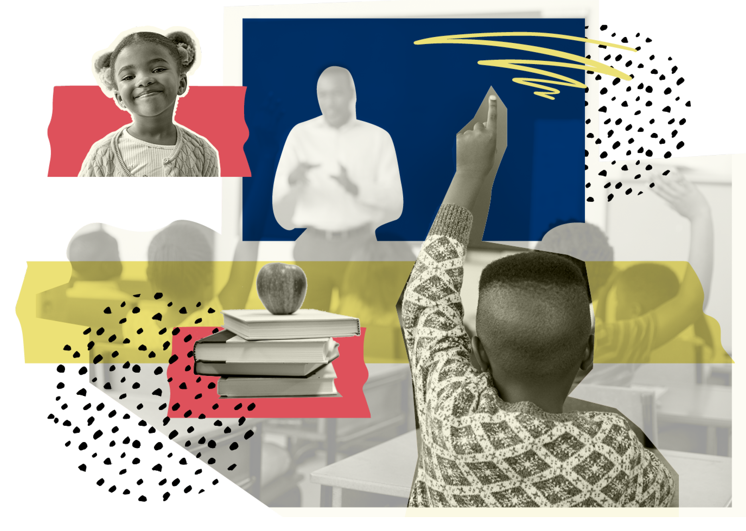 KC Action Fund imagery — student raising hand