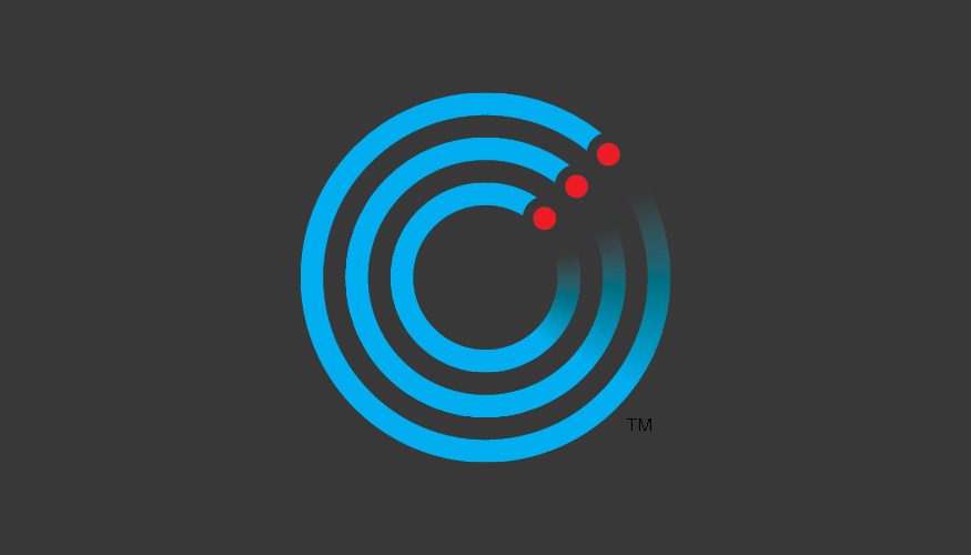 Clearewave Fiber icon — cyan and red on dark gray
