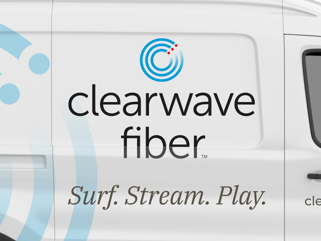 Clearwave Fiber logo on van